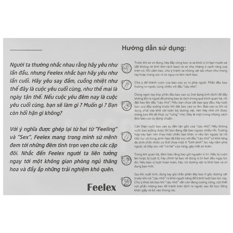 Bao cao su Feelex Invisible hương vani, siêu mỏng 52mm hộp 10 cái - 10
